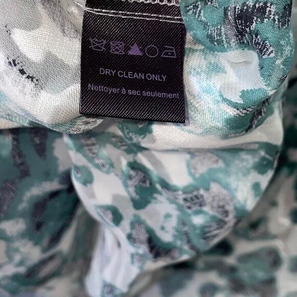 Hale Bob Size Large Burnout Satin Sheer Silk Leopard Print Bead Top Mobwife Glam - Picture 7 of 12